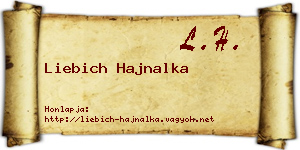 Liebich Hajnalka névjegykártya